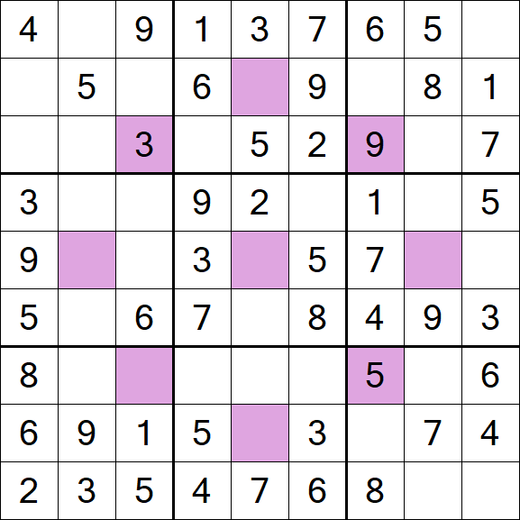 Asterisk Sudoku - Einfach