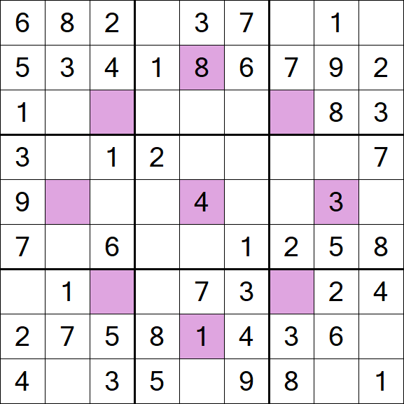 Asterisk Sudoku - Einfach