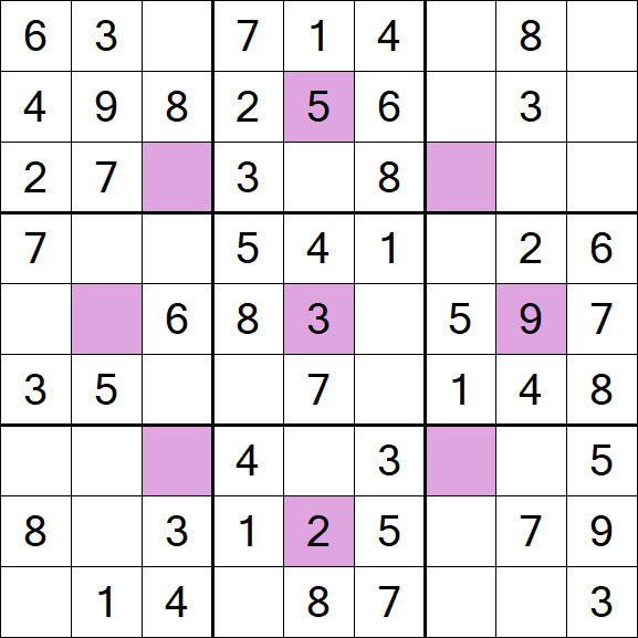 Asterisk Sudoku - Einfach
