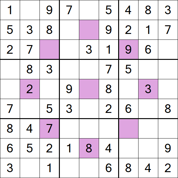 Asterisk Sudoku - Einfach