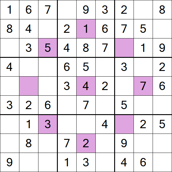 Asterisk Sudoku - Einfach