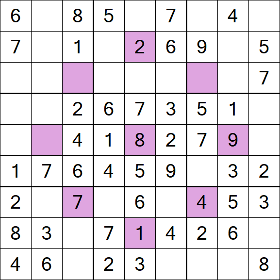 Asterisk Sudoku - Einfach