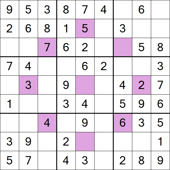 Asterisk Sudoku - Einfach