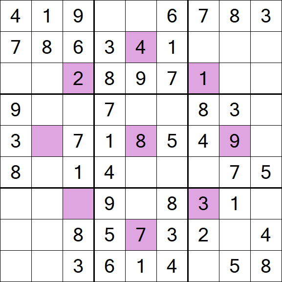 Asterisk Sudoku - Einfach