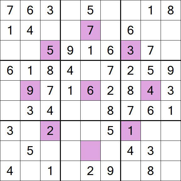 Asterisk Sudoku - Einfach