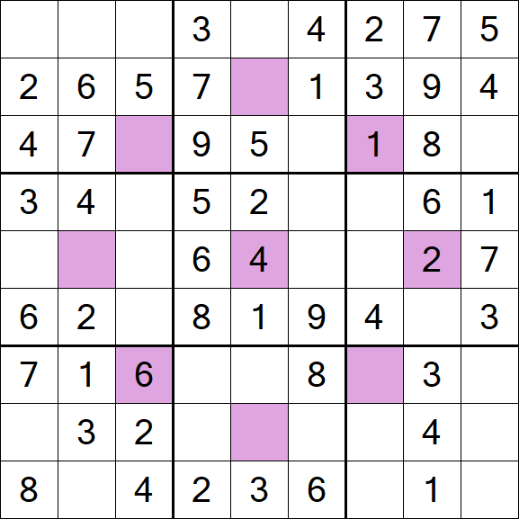 Asterisk Sudoku - Einfach