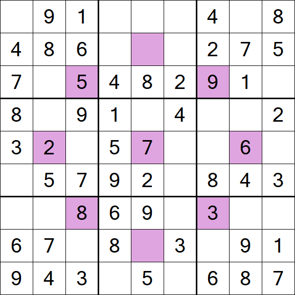 Asterisk Sudoku - Einfach