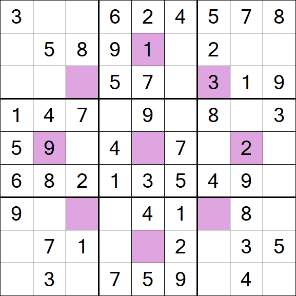 Asterisk Sudoku - Easy