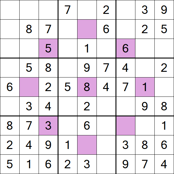 Asterisk Sudoku - Easy