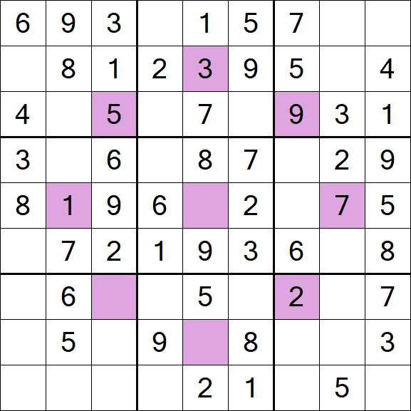 Asterisk Sudoku - Easy