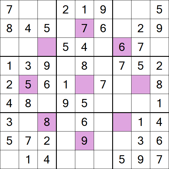 Asterisk Sudoku - Easy