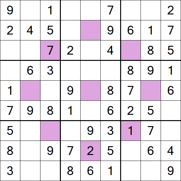 Asterisk Sudoku - Easy