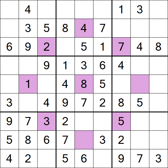 Asterisk Sudoku - Easy