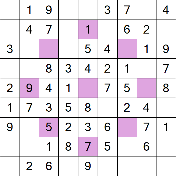 Asterisk Sudoku - Easy