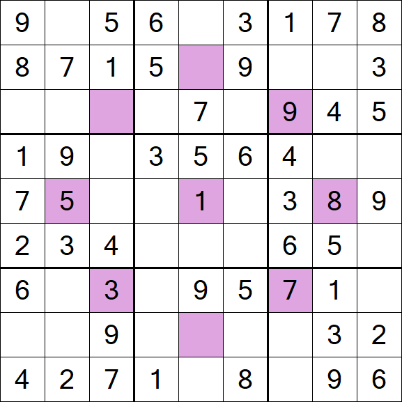 Asterisk Sudoku - Fácil