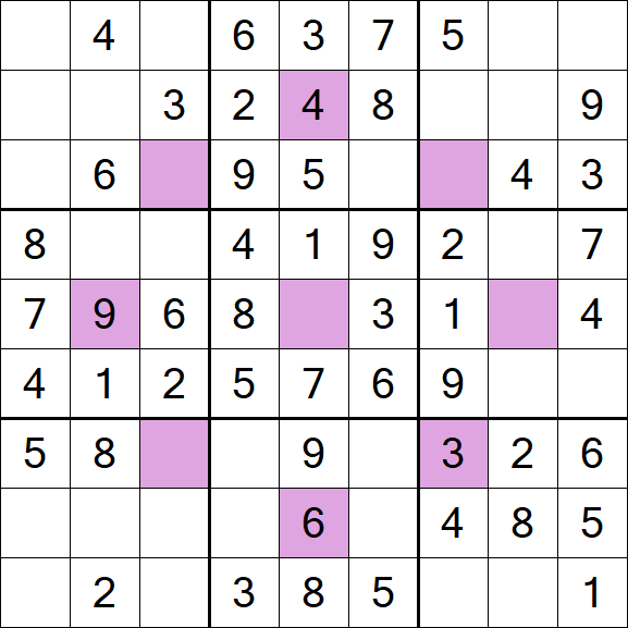 Asterisk Sudoku - Fácil