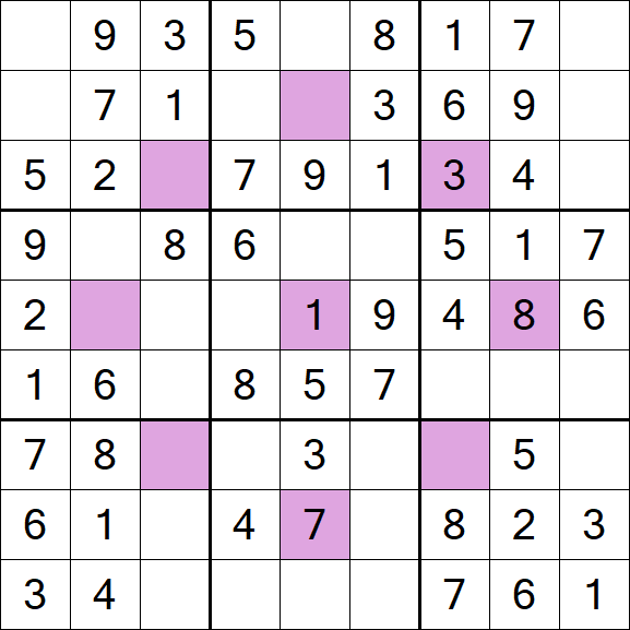 Asterisk Sudoku - Fácil