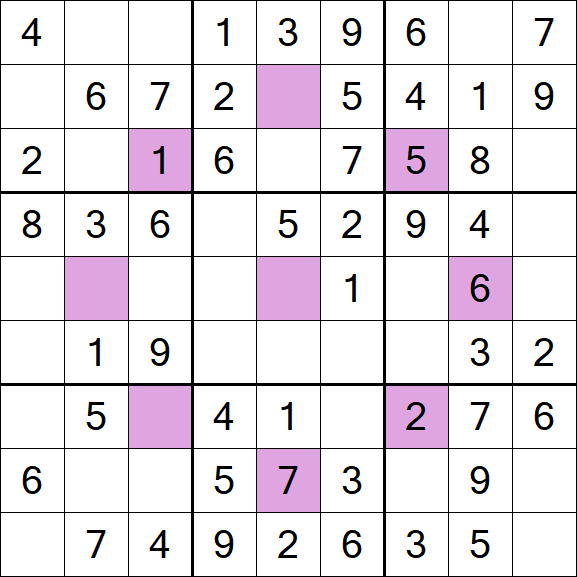 Asterisk Sudoku - Einfach