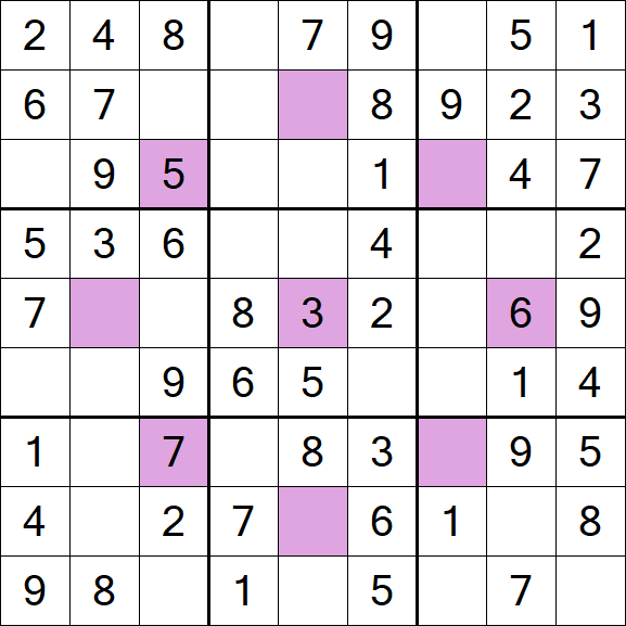 Asterisk Sudoku - Simple
