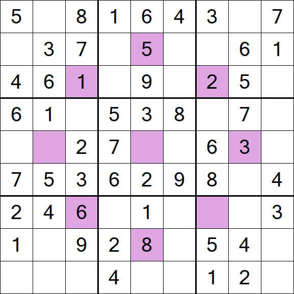 Asterisk Sudoku - Easy