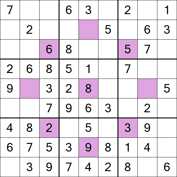 Asterisk Sudoku - Simple
