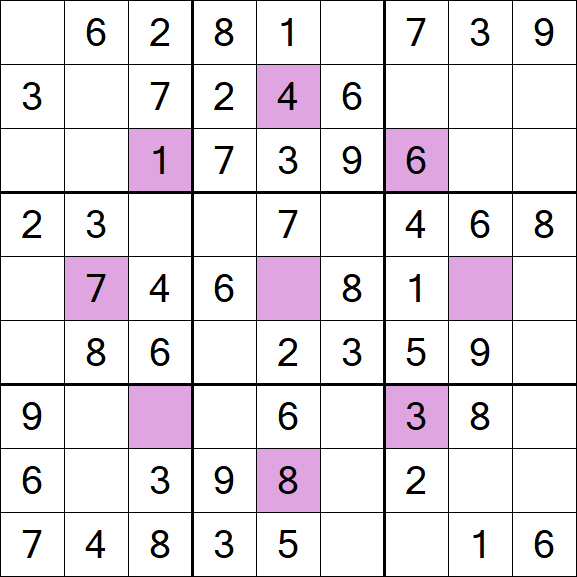 Asterisk Sudoku - Einfach
