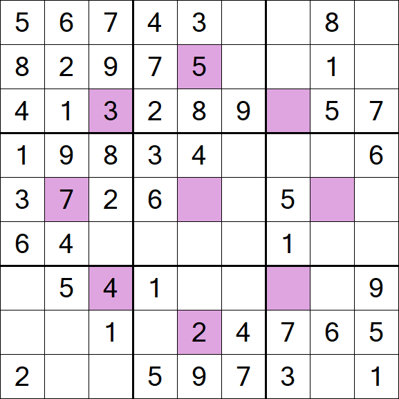 Asterisk Sudoku - Einfach