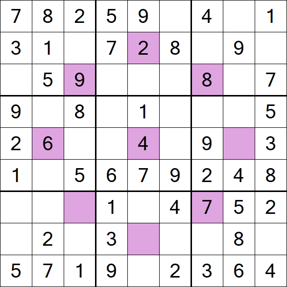 Asterisk Sudoku - Einfach