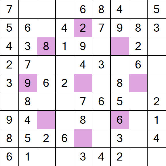 Asterisk Sudoku - Easy