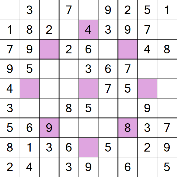Asterisk Sudoku - Einfach