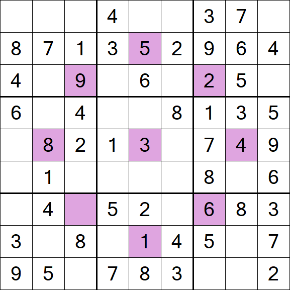 Asterisk Sudoku - Einfach