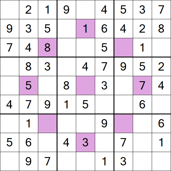 Asterisk Sudoku - Easy