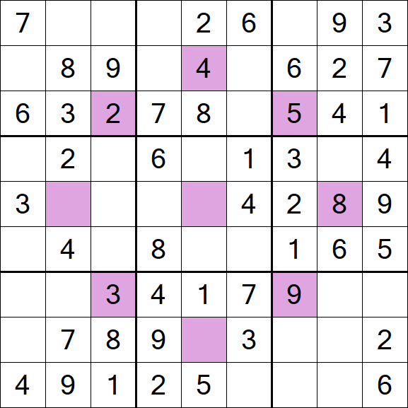 Asterisk Sudoku - Easy
