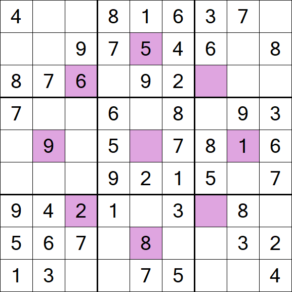 Asterisk Sudoku - Easy
