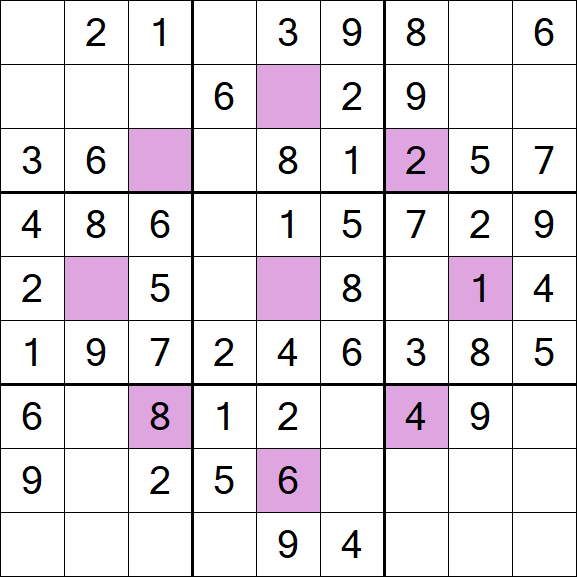 Asterisk Sudoku - Einfach