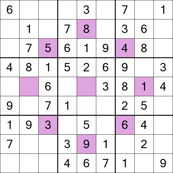 Asterisk Sudoku - Easy