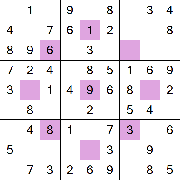 Asterisk Sudoku - Easy