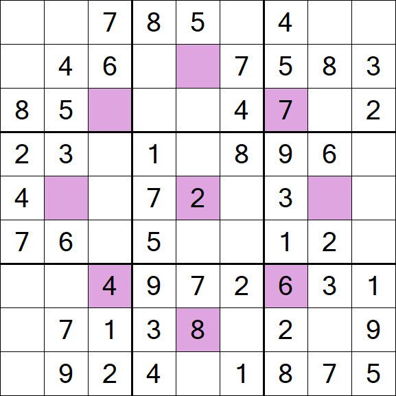 Asterisk Sudoku - Easy