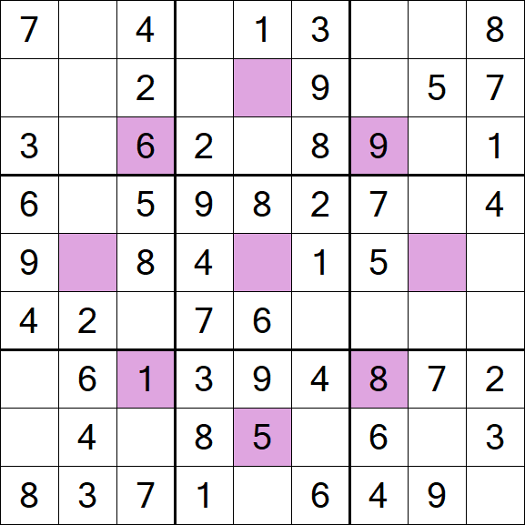 Asterisk Sudoku - Fácil
