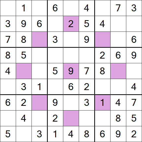 Asterisk Sudoku - Simple