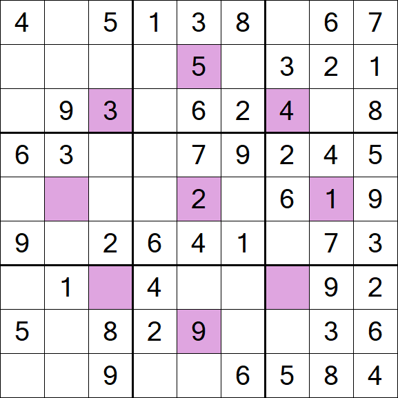 Asterisk Sudoku - Einfach