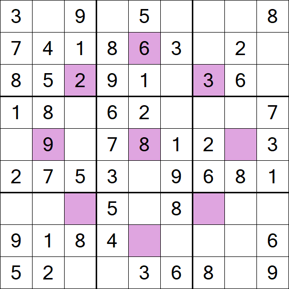 Asterisk Sudoku - Einfach