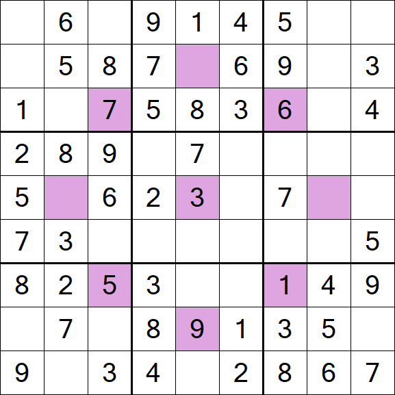 Asterisk Sudoku - Fácil