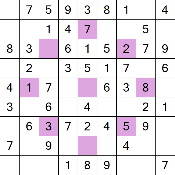 Asterisk Sudoku - Einfach