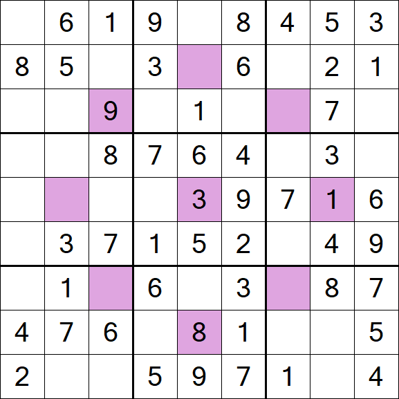 Asterisk Sudoku - Fácil