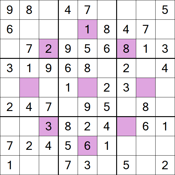 Asterisk Sudoku - Easy