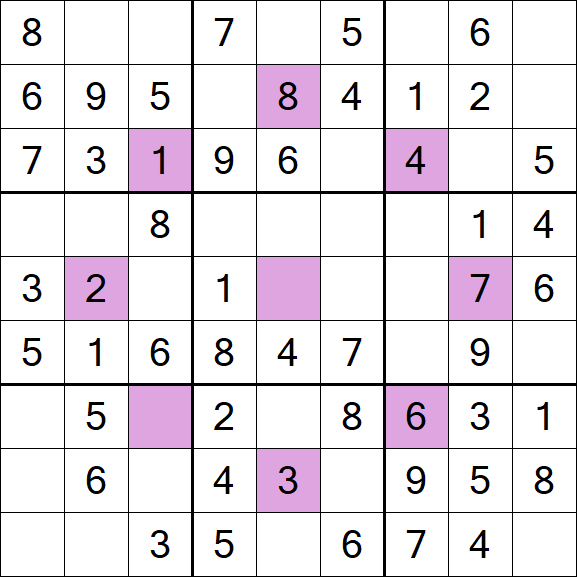 Asterisk Sudoku - Easy