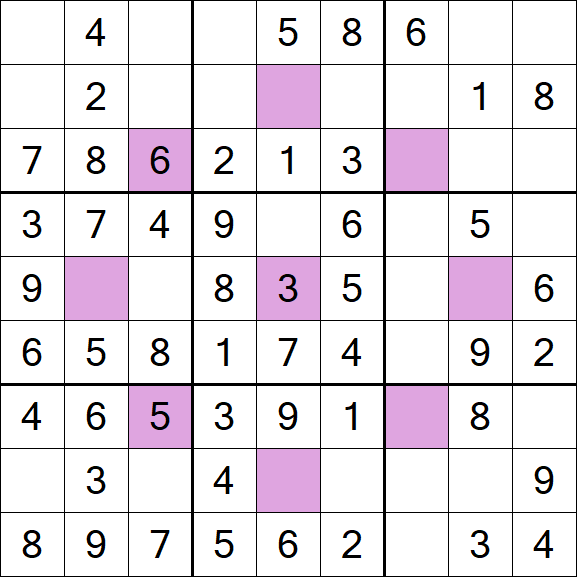 Asterisk Sudoku - Simple