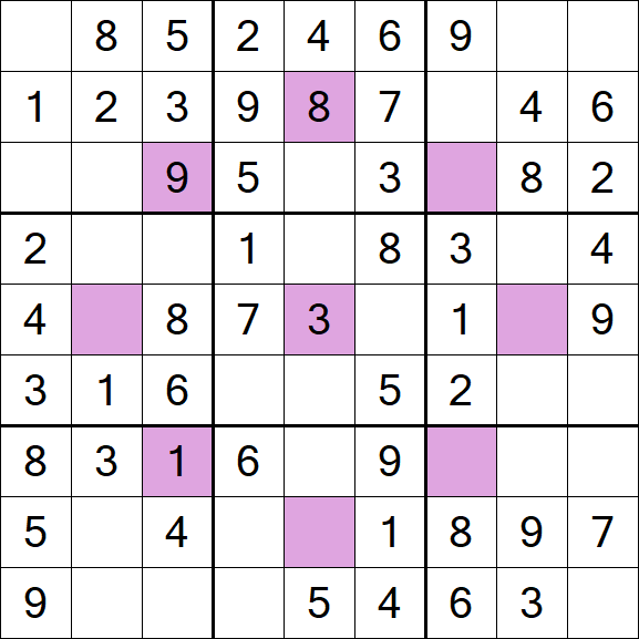 Asterisk Sudoku - Easy