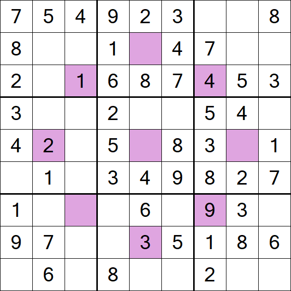 Asterisk Sudoku - Einfach